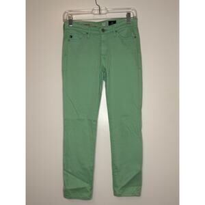 AG Adriano Goldschmied Key Lime Green Prima Cropped pants women's 25